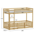 ΚΟΥΚΕΤΑ ΠΑΙΔΙΚΗ ΜΕ ΠΑΡΚΑΚΙ PLAYKID LH10.21312 ΞΥΛΟ ΠΕΥΚΟΥ ΦΥΣΙΚΟ--ME ΣΤΡΩΜΑ 90x190εκ - Image 4