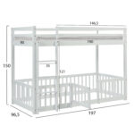 ΚΟΥΚΕΤΑ ΠΑΙΔΙΚΗ ΜΕ ΠΑΡΚΑΚΙ PLAYKID LH10.21312.01 ΞΥΛΟ ΠΕΥΚΟΥ ΛΕΥΚΟ--ME ΣΤΡΩΜΑ 90x190εκ - Image 4