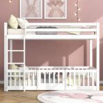 ΚΟΥΚΕΤΑ ΠΑΙΔΙΚΗ ΜΕ ΠΑΡΚΑΚΙ PLAYKID LH10.21312.01 ΞΥΛΟ ΠΕΥΚΟΥ ΛΕΥΚΟ--ME ΣΤΡΩΜΑ 90x190εκ - Image 2
