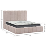 ΚΡΕΒΑΤΙ ΔΙΠΛΟ ΜΕ ΣΤΡΩΜΑ & ΑΠΟΘ.ΧΩΡΟ REMO LH10.21167 ΜΠΕΖ ΜΠΟΥΚΛΕ--ΓΙΑ 160x200εκ - Image 3