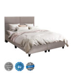 ΚΡΕΒΑΤΙ MILO LH10.616.32 ΜΠΕΖ ΥΦΑΣΜΑ ΓΙΑ ΣΤΡΩΜΑ 160x200εκ