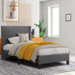 ΚΡΕΒΑΤΙ TRILLOP LH10.667.12 ΓΚΡΙ ΥΦΑΣΜΑ ΓΙΑ ΜΟΝΟ ΣΤΡΩΜΑ 120X200εκ.