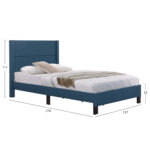 ΚΡΕΒΑΤΙ TRILLOP LH10.667.14 ΜΠΛΕ ΥΦΑΣΜΑ ΓΙΑ ΜΟΝΟ ΣΤΡΩΜΑ 120X200εκ. - Image 2