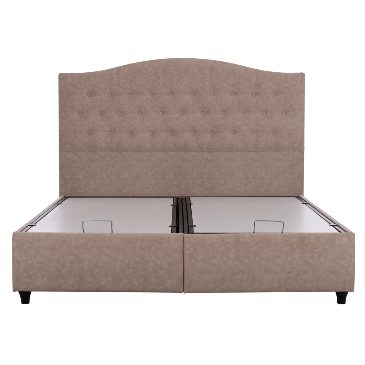 ΚΡΕΒΑΤΙ MALENA ΜΕ ΑΠΟΘΗΚΕΥΤΙΚΟ ΜΠΕΖ ΥΦΑΣΜΑ Τ. NUBUK LH10.624.22 ΓΙΑ ΣΤΡΩΜΑ 160x200 εκ. - Image 4