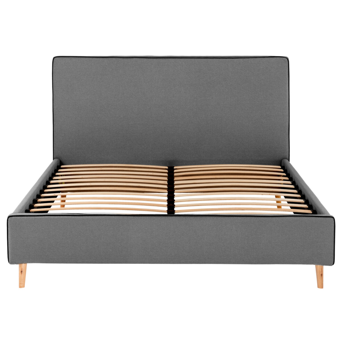 ΚΡΕΒΑΤΙ ΜΕ ΣΤΡΩΜΑ INDRA LH10.21280.01 ΓΚΡΙ ΥΦΑΣΜΑ--ΓΙΑ 160x200εκ - Image 4