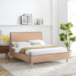 ΚΡΕΒΑΤΙ ΜΕ ΣΤΡΩΜΑ INDRA LH10.21280.02 ΜΠΕΖ ΥΦΑΣΜΑ--ΓΙΑ 160x200εκ