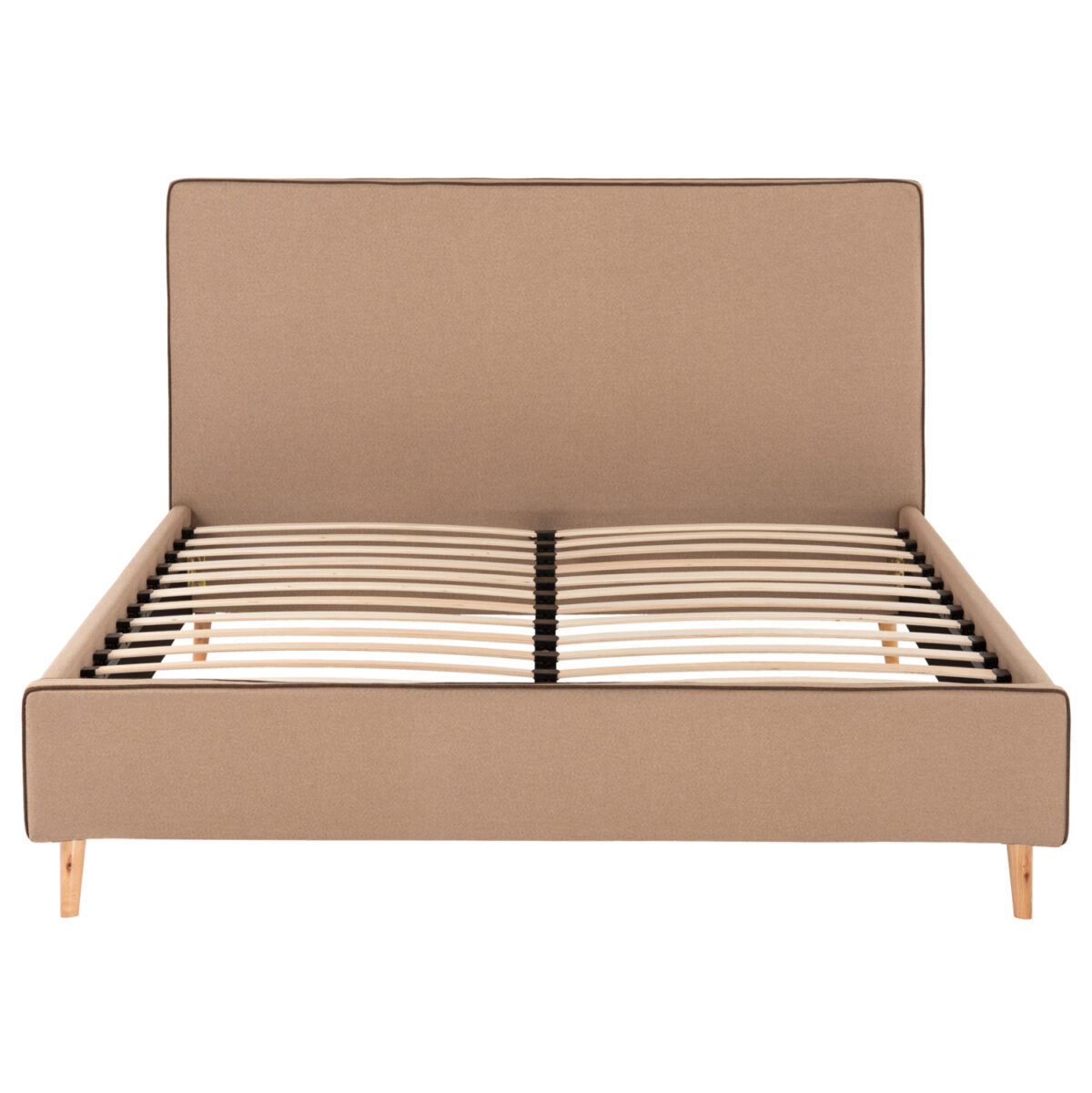 ΚΡΕΒΑΤΙ ΜΕ ΣΤΡΩΜΑ INDRA LH10.21280.02 ΜΠΕΖ ΥΦΑΣΜΑ--ΓΙΑ 160x200εκ - Image 4