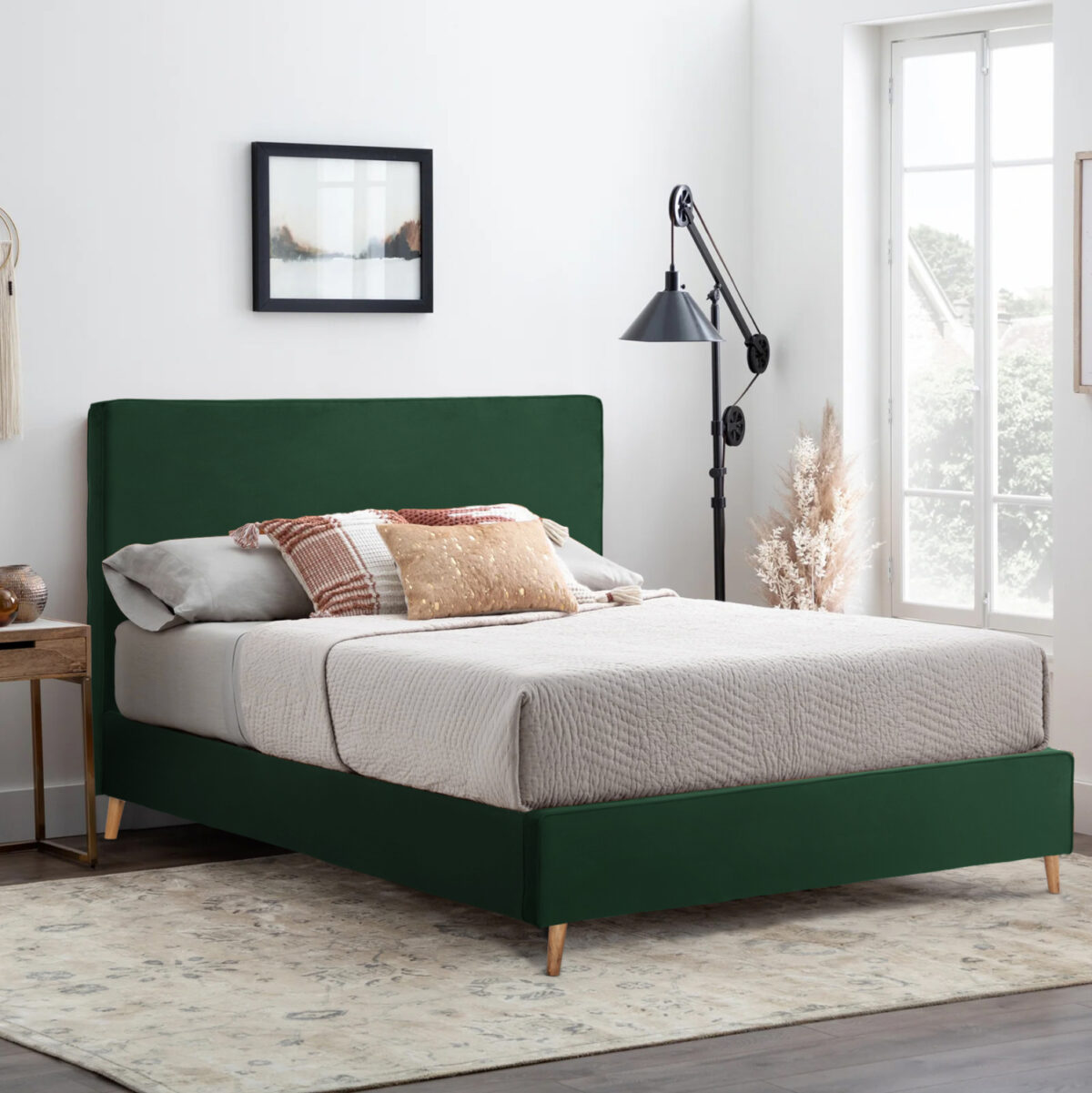 ΚΡΕΒΑΤΙ ΜΕ ΣΤΡΩΜΑ INDRA LH10.21280.04 ΚΥΠΑΡΙΣΣΙ ΒΕΛΟΥΔΟ--ΓΙΑ 160x200εκ - Image 1