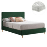 ΚΡΕΒΑΤΙ ΜΕ ΣΤΡΩΜΑ INDRA LH10.21280.04 ΚΥΠΑΡΙΣΣΙ ΒΕΛΟΥΔΟ--ΓΙΑ 160x200εκ - Image 2