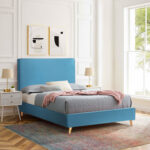 ΚΡΕΒΑΤΙ ΜΕ ΣΤΡΩΜΑ MAYLIN LH10.21281.02 ΤΙΡΚΟΥΑΖ ΒΕΛΟΥΔΟ--ΓΙΑ 120x200εκ