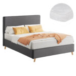 ΚΡΕΒΑΤΙ ΜΕ ΣΤΡΩΜΑ MAYLIN LH10.21281.03 ΓΚΡΙ ΥΦΑΣΜΑ--ΓΙΑ 120x200εκ - Image 2