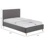 ΚΡΕΒΑΤΙ ΜΕ ΣΤΡΩΜΑ MAYLIN LH10.21281.03 ΓΚΡΙ ΥΦΑΣΜΑ--ΓΙΑ 120x200εκ - Image 3