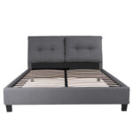 ΚΡΕΒΑΤΙ ΜΕ ΣΤΡΩΜΑ BILLIE LH10.21284.03 ΓΚΡΙ ΥΦΑΣΜΑ--ΓΙΑ 160x200εκ - Image 4