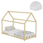 ΚΡΕΒΑΤΙ ΠΑΙΔΙΚΟ ΜΕ ΣΤΡΩΜΑ PEPE LH10.21302 ΞΥΛΟ ΠΕΥΚΟΥ ΣΕ ΦΥΣΙΚΟ--ΣΤΡΩΜΑ 90x190εκ - Image 3