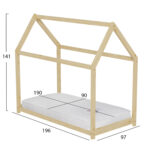 ΚΡΕΒΑΤΙ ΠΑΙΔΙΚΟ ΜΕ ΣΤΡΩΜΑ PEPE LH10.21302 ΞΥΛΟ ΠΕΥΚΟΥ ΣΕ ΦΥΣΙΚΟ--ΣΤΡΩΜΑ 90x190εκ - Image 4