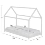 ΚΡΕΒΑΤΙ ΠΑΙΔΙΚΟ ΜΕ ΣΤΡΩΜΑ PEPE LH10.21302.01 ΞΥΛΟ ΠΕΥΚΟΥ ΣΕ ΛΕΥΚΟ--ΣΤΡΩΜΑ 90x190εκ - Image 4