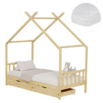 ΚΡΕΒΑΤΙ ΠΑΙΔΙΚΟ ΜΕ ΣΤΡΩΜΑ KLARICE LH10.21305 ΞΥΛΟ ΠΕΥΚΟΥ ΣΕ ΦΥΣΙΚΟ--ΣΤΡΩΜΑ 90x190εκ - Image 3