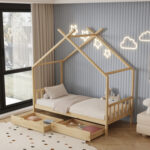 ΚΡΕΒΑΤΙ ΠΑΙΔΙΚΟ ΜΕ ΣΤΡΩΜΑ KLARICE LH10.21305 ΞΥΛΟ ΠΕΥΚΟΥ ΣΕ ΦΥΣΙΚΟ--ΣΤΡΩΜΑ 90x190εκ - Image 2