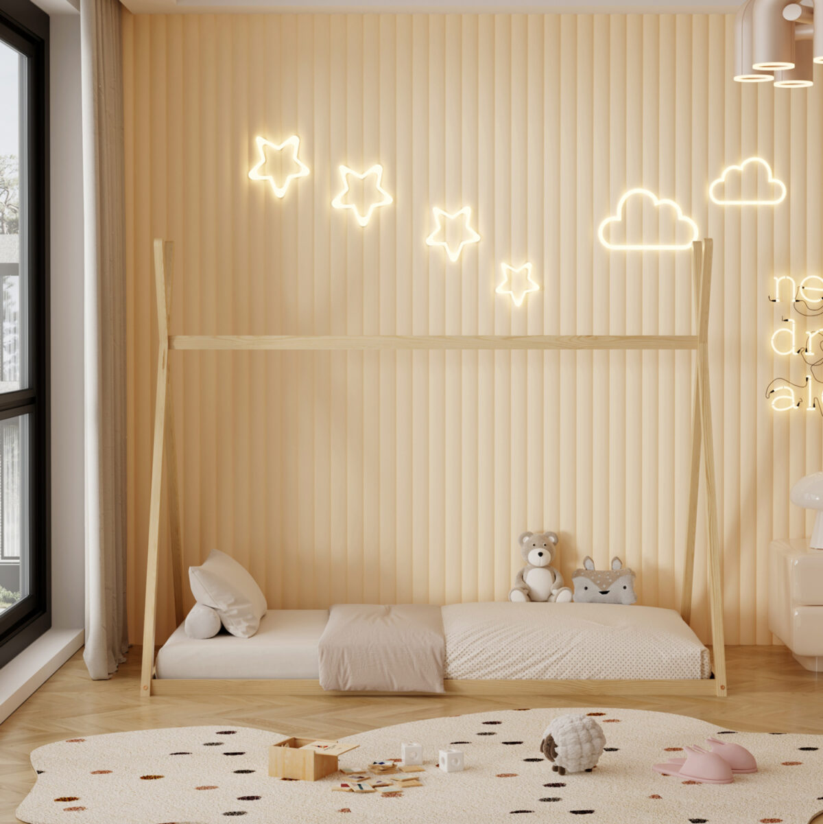 ΚΡΕΒΑΤΙ ΠΑΙΔΙΚΟ ΜΕ ΣΤΡΩΜΑ MUNK LH10.21306 ΞΥΛΟ ΠΕΥΚΟΥ ΣΕ ΦΥΣΙΚΟ--ΣΤΡΩΜΑ 90x190εκ - Image 2