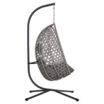 ΚΡΕΜΑΣΤΗ ΦΩΛΙΑ NESTA LH10.6468.01 ΓΚΡΙ ΜΕΤΑΛΛΟ & P.E.RATTAN 100x100x190Υεκ. - Image 5