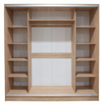 ΝΤΟΥΛΑΠΑ 3ΦΥΛΛΗ ΣΥΡΟΜΕΝΗ ΜΕ ΚΑΘΡΕΠΤΗ SONAMA OAK LH10.2435  200X60X210Υεκ - Image 4