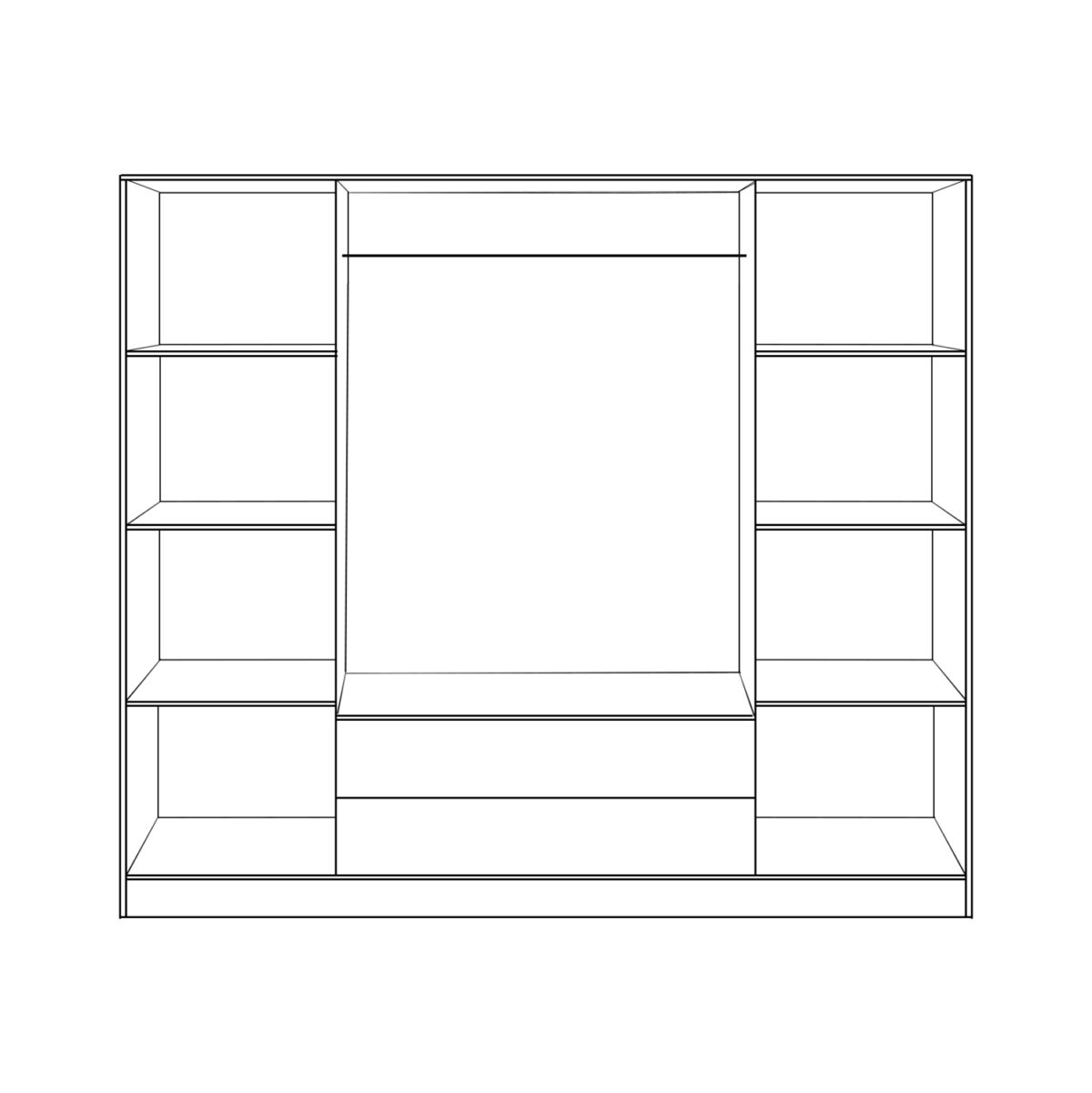 ΝΤΟΥΛΑΠΑ 4ΦΥΛΛΗ ΜΕ 2 ΣΥΡΤΑΡΙΑ AZALEA 200x55.5x180Υ εκ. LH10.353.01 ZEBRANO - Image 2