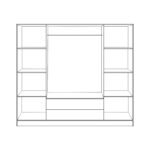 ΝΤΟΥΛΑΠΑ 4ΦΥΛΛΗ ΜΕ 2 ΣΥΡΤΑΡΙΑ AZALEA 200x55.5x180Υ εκ. LH10.353.01 ZEBRANO - Image 2