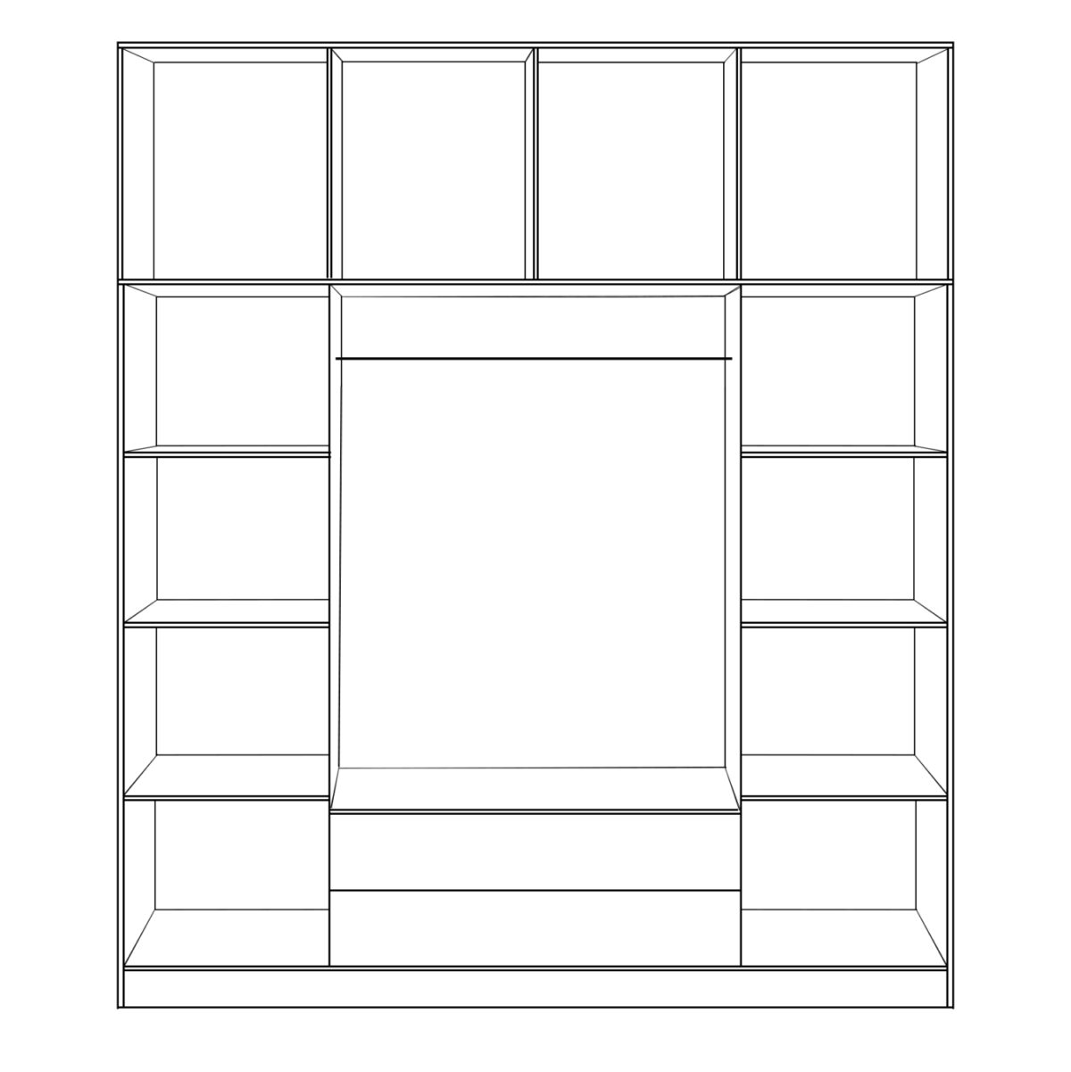 ΝΤΟΥΛΑΠΑ 4ΦΥΛΛΗ ΜΕ ΠΑΤΑΡΙ ΚΑΙ 2 ΣΥΡΤΑΡΙΑ 200Χ240Χ55.5εκ ZEBRANO LH10.11224.01 - Image 2