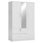 ΝΤΟΥΛΑΠΑ ΜΕ ΚΑΘΡΕΦΤΗ & ΣΥΡΤΑΡΙΑ JARRY LH10.2485.01 ΛΕΥΚΗ ΜΕΛΑΜΙΝΗ 119x48x183Υεκ