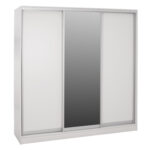 ΝΤΟΥΛΑΠΑ ΣΥΡΟΜΕΝΗ ADLER ΜΕΛΑΜΙΝΗΣ ΛΕΥΚΗ ΜΕ ΚΑΘΡΕΠΤΗ LH10.2435.03  200X60X210Υεκ