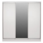 ΝΤΟΥΛΑΠΑ ΣΥΡΟΜΕΝΗ ADLER ΜΕΛΑΜΙΝΗΣ ΛΕΥΚΗ ΜΕ ΚΑΘΡΕΠΤΗ LH10.2435.03  200X60X210Υεκ - Image 3