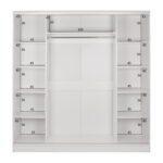 ΝΤΟΥΛΑΠΑ ΣΥΡΟΜΕΝΗ ADLER ΜΕΛΑΜΙΝΗΣ ΛΕΥΚΗ ΜΕ ΚΑΘΡΕΠΤΗ LH10.2435.03  200X60X210Υεκ - Image 4