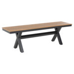 ΠΑΓΚΑΚΙ ΑΛΟΥΜΙΝΙΟΥ TAWNEE LH10.6038.01 ΑΝΘΡΑΚΙ ΜΕ POLYWOOD ΚΑΘΙΣΜΑ ΣΕ ΦΥΣΙΚΟ ΧΡΩΜΑ 150x36x45Υεκ.