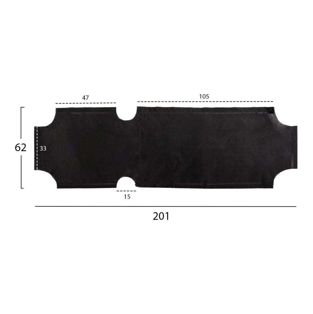 ΠΑΝΙ TEXTILENE 600gr/m2 2X1 ΑΝΤΑΛΛΑΚΤΙΚΟ ΞΑΠΛΩΣΤΡΑΣ LH10.5072.90 ΜΑΥΡΟ - Image 2