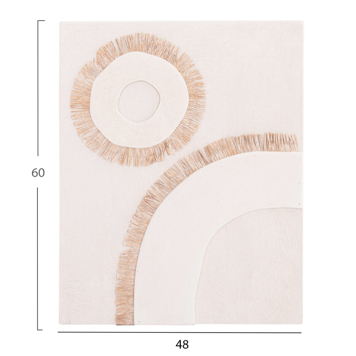 ΠΙΝΑΚΑΣ ΟΡΘΟΓΩΝΙΟΣ ΣΕΙΡΑ SANTORINI LH10.4534 MDF ΥΠΟΛΕΥΚΟ ΧΡΩΜΑ-ΔΙΑΚΟΣΜΗΣΗ ΜΠΕΖ 48x4,5(πάχος)x60Υεκ. - Image 2