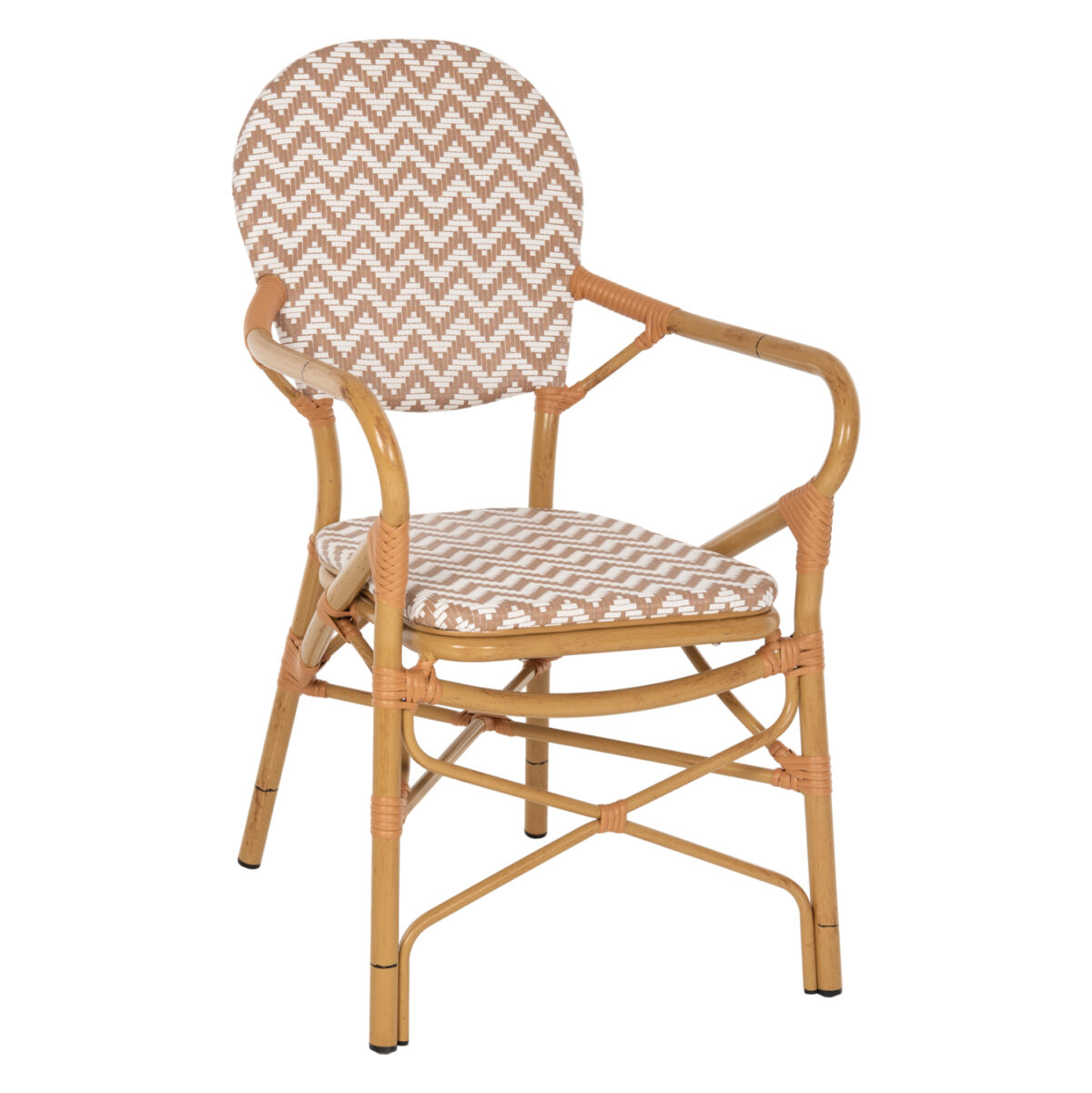 polythrona-aloyminioy-bamboo-look-fysiko ΠΟΛΥΘΡΟΝΑ ΑΛΟΥΜΙΝΙΟΥ BAMBOO LOOK ΦΥΣΙΚΟ - ΛΕΥΚΟ LH10.5928.03 55x58x95 εκ. - Image 1