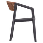 ΠΟΛΥΘΡΟΝΑ ΑΛΟΥΜΙΝΙΟΥ LH10.5891.01 ΑΝΘΡΑΚΙ ΣΚΕΛΕΤΟΣ&TEXTLINE-ΜΠΕΖ RATTAN 56,5x58x79Υ εκ. - Image 4