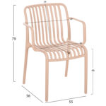 ΠΟΛΥΘΡΟΝΑ ΕΞΩΤ.ΧΩΡΟΥ CONVEE LH10.6105.04 ΚΑΠΟΥΤΣΙΝΟ ΠΟΛΥΠΡΟΠΥΛΕΝΙΟ 55x56x79Yεκ. - Image 2