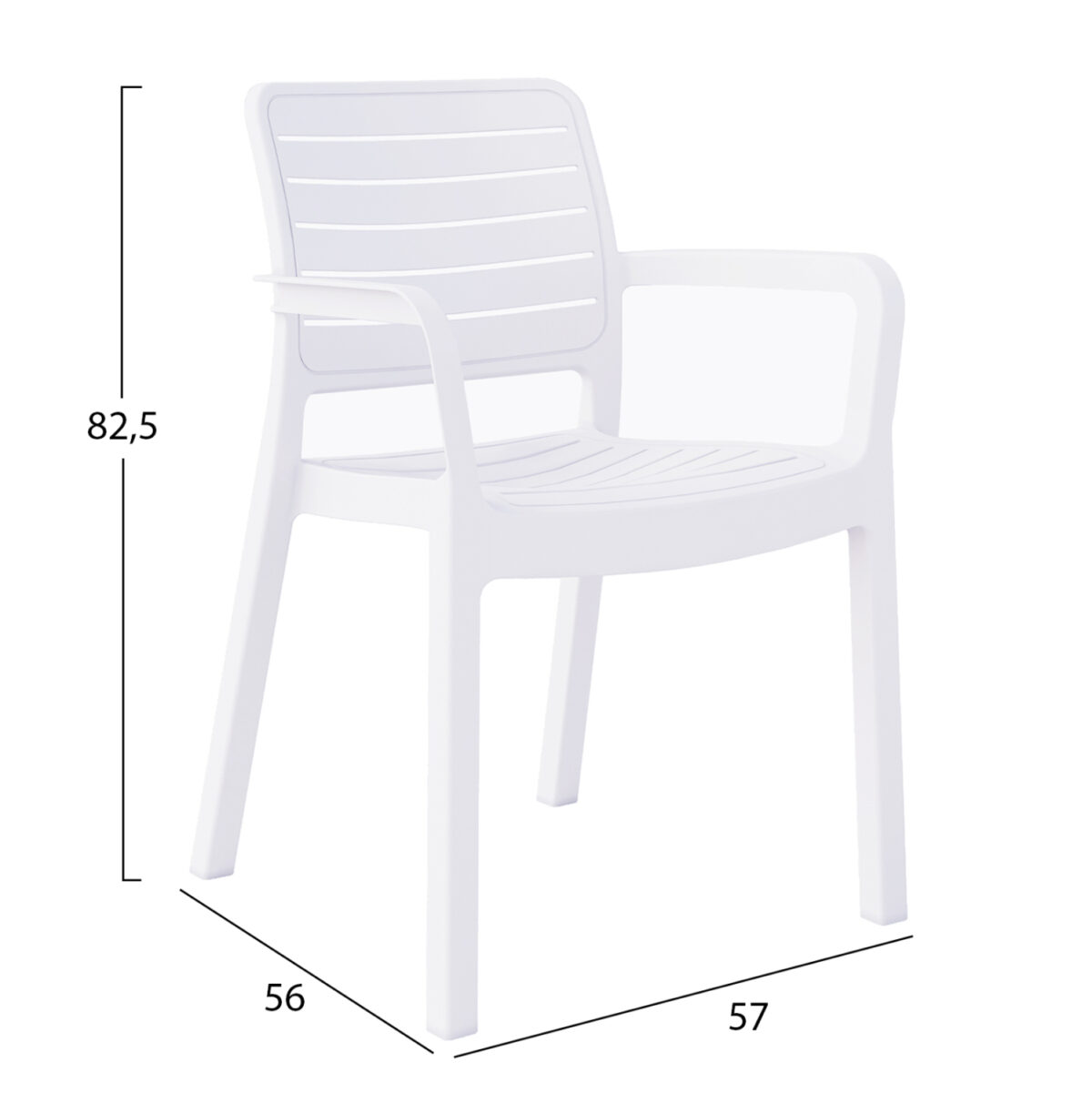 ΠΟΛΥΘΡΟΝΑ ΕΞΩΤ.ΧΩΡΟΥ FLAN LH10.6369.01 ΛΕΥΚΟ ΠΟΛΥΠΡΟΠΥΛΕΝΙΟ 57x56x82.5Yεκ. - Image 2