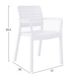 ΠΟΛΥΘΡΟΝΑ ΕΞΩΤ.ΧΩΡΟΥ FLAN LH10.6369.01 ΛΕΥΚΟ ΠΟΛΥΠΡΟΠΥΛΕΝΙΟ 57x56x82.5Yεκ. - Image 2