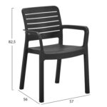 ΠΟΛΥΘΡΟΝΑ ΕΞΩΤ.ΧΩΡΟΥ FLAN LH10.6369.02 ΜΑΥΡΟ ΠΟΛΥΠΡΟΠΥΛΕΝΙΟ 57x56x82.5Yεκ. - Image 2