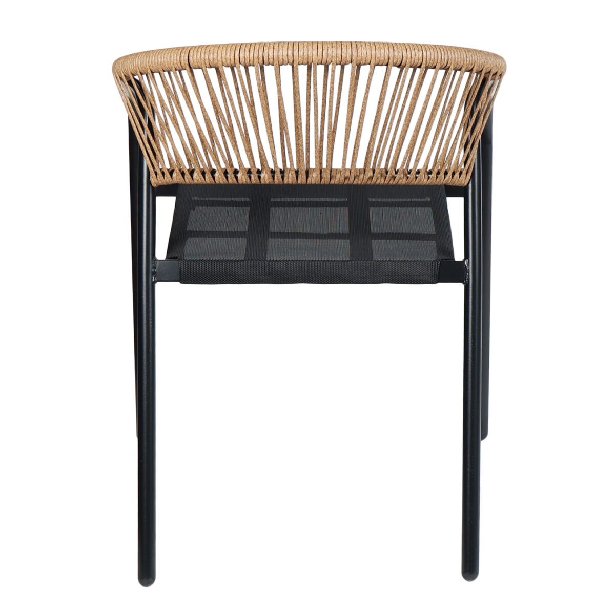 ΠΟΛΥΘΡΟΝΑ HOMAN LH10.6430.03 ΜΑΥΡΟ ΜΕΤΑΛΛΟ & TEXTILENE--ΜΠΕΖ P.E.RATTAN 53,5x62x75Υεκ - Image 5