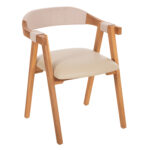 ΠΟΛΥΘΡΟΝΑ RIMINI LH10.9867.07 ΞΥΛΟ TEAK ΦΥΣΙΚΟ-ΜΠΕΖ ΣΧΟΙΝΙ & PU ΚΑΘΙΣΜΑ 60x61x75,5Υεκ.