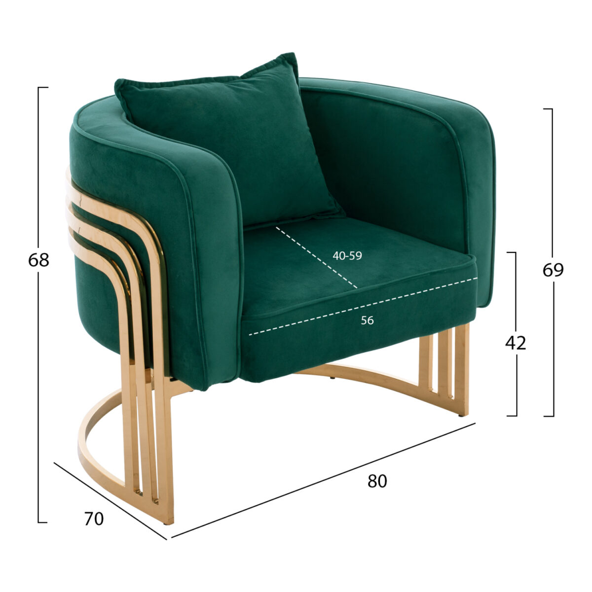 ΠΟΛΥΘΡΟΝΑ TIANA ΚΥΠΑΡΙΣΣΙ ΜΕ ΜΕΤΑΛΛΙΚΟ ΣΚΕΛΕΤΟ LH10.8738.03 - Image 2