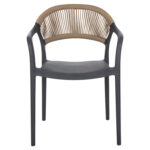 ΠΟΛΥΘΡΟΝΑ ΠΟΛΥΠΡΟΠΥΛΕΝΙΟΥ EVA LH10.6155.10 ΓΚΡΙ ΜΕ ΜΠΕΖ ΣΧΟΙΝΙ 56,5x53x80Υεκ. - Image 3