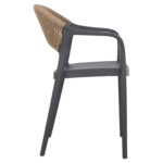 ΠΟΛΥΘΡΟΝΑ ΠΟΛΥΠΡΟΠΥΛΕΝΙΟΥ EVA LH10.6155.10 ΓΚΡΙ ΜΕ ΜΠΕΖ ΣΧΟΙΝΙ 56,5x53x80Υεκ. - Image 4