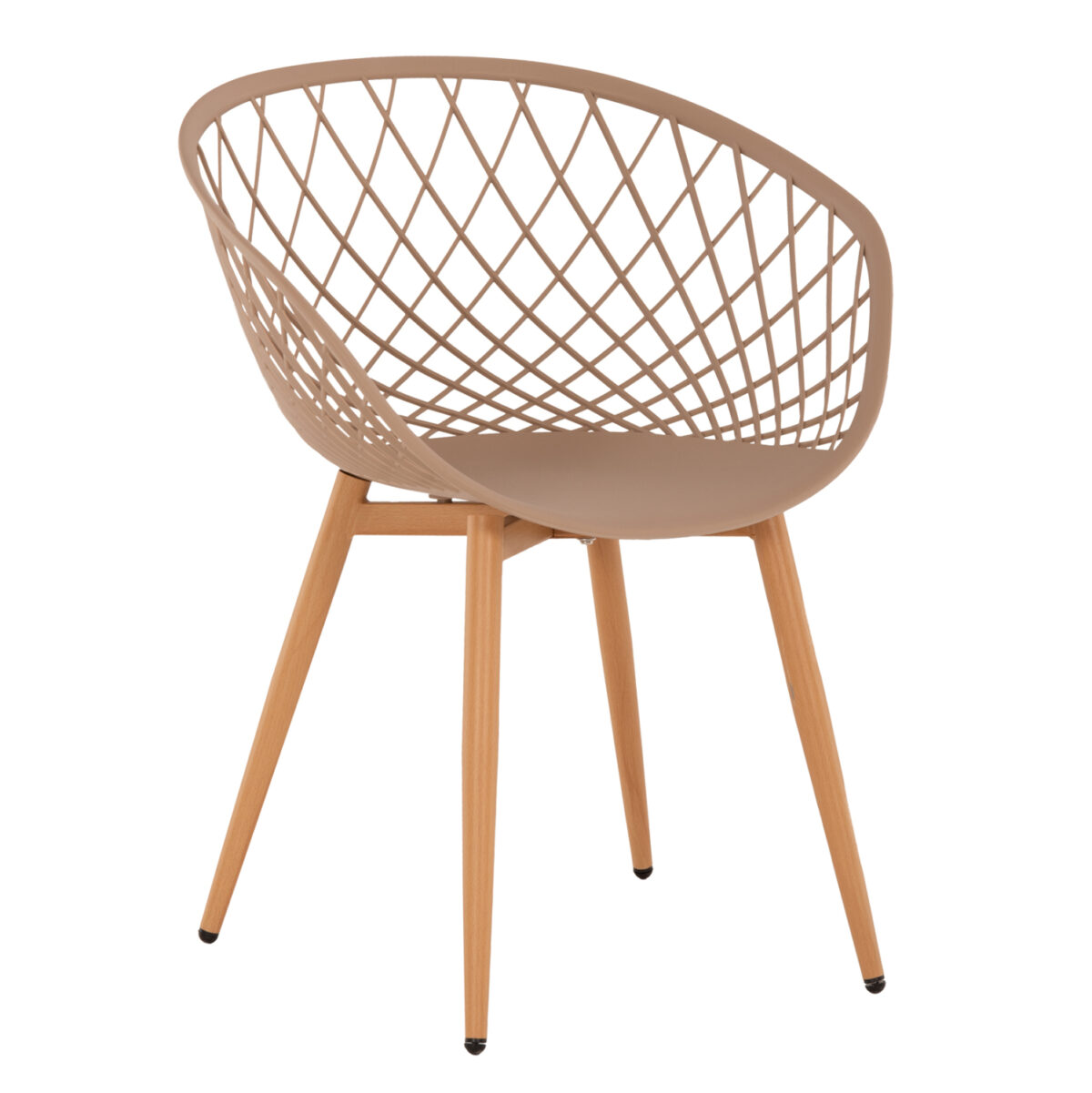 ΠΟΛΥΘΡΟΝΑ ΠΟΛΥΠΡΟΠΥΛΕΝΙΟΥ ΚΑΠΟΥΤΣΙΝΟ ΜΕΤΑΛΛΙΚΑ ΠΟΔΙΑ ARIADNE LH10.8001.13 63x56x80Y εκ. - Image 1