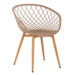 ΠΟΛΥΘΡΟΝΑ ΠΟΛΥΠΡΟΠΥΛΕΝΙΟΥ ΚΑΠΟΥΤΣΙΝΟ ΜΕΤΑΛΛΙΚΑ ΠΟΔΙΑ ARIADNE LH10.8001.13 63x56x80Y εκ.