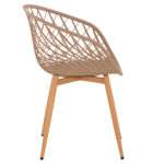 ΠΟΛΥΘΡΟΝΑ ΠΟΛΥΠΡΟΠΥΛΕΝΙΟΥ ΚΑΠΟΥΤΣΙΝΟ ΜΕΤΑΛΛΙΚΑ ΠΟΔΙΑ ARIADNE LH10.8001.13 63x56x80Y εκ. - Image 4