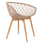 ΠΟΛΥΘΡΟΝΑ ΠΟΛΥΠΡΟΠΥΛΕΝΙΟΥ ΚΑΠΟΥΤΣΙΝΟ ΜΕΤΑΛΛΙΚΑ ΠΟΔΙΑ ARIADNE LH10.8001.13 63x56x80Y εκ. - Image 5